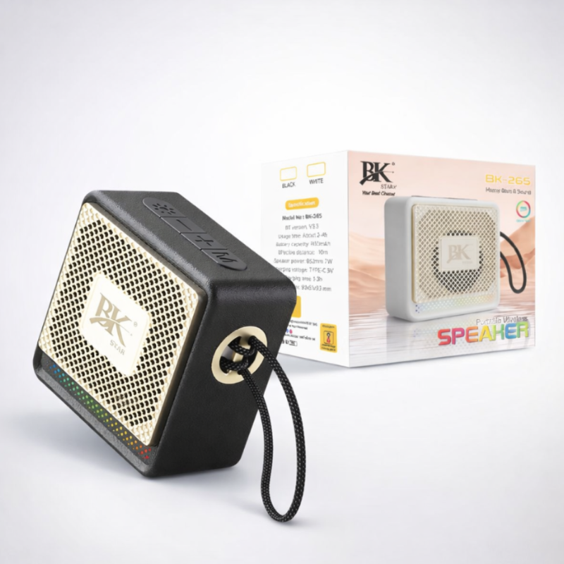 “BK Star BK-265 portable wireless Bluetooth speaker with 7W output and heavy bass”