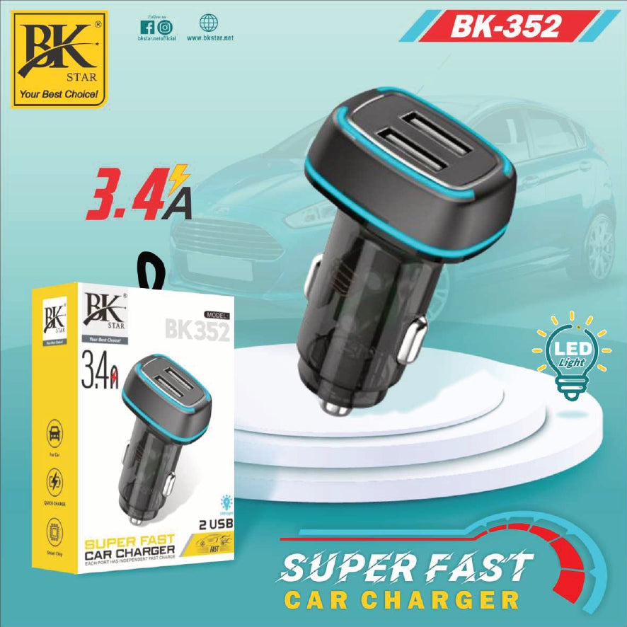 BK352 Dual USB Car Charger