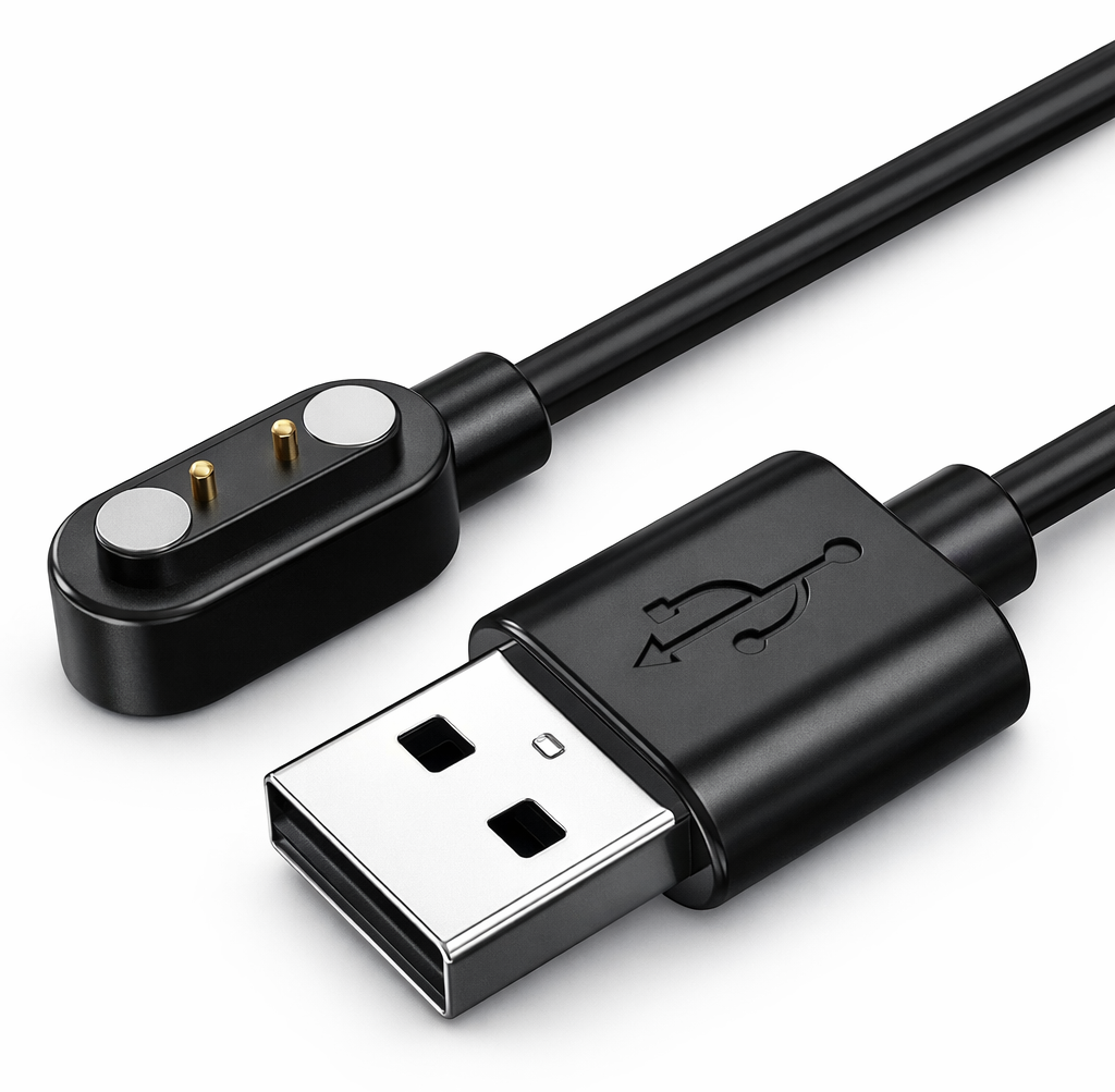 2-Pin Magnetic Charger USB A Cable for Fossil Smart Watch